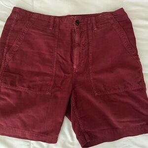Outerknown Men's Burgundy Cargo Shorts